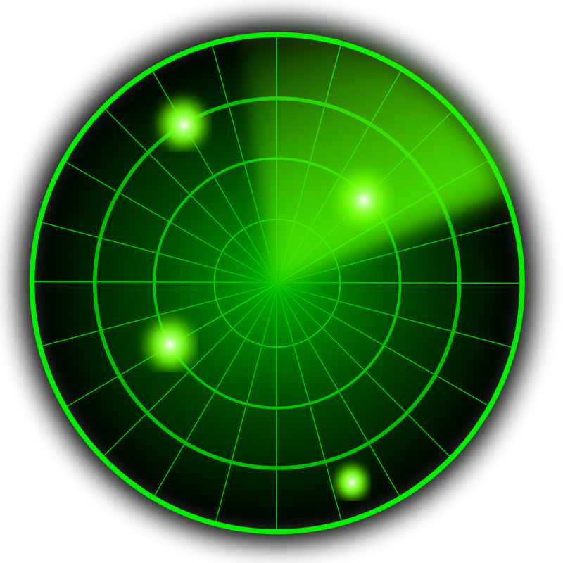 On The Radar - Green Radar Clipart (800x800), Png Download