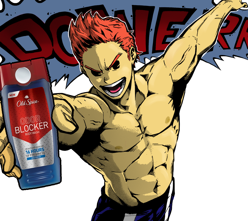 My Hero Academia - Old Spice Odor Blocker Body Clipart (1052x938), Png Download