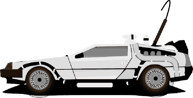 Back To The Future Png , Png Download - If I Had A Delorean I Would Drive It From Time To Time Clipart (800x406), Png Download