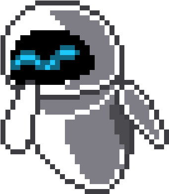 Wall E-eva - Eva Wall E Pixel Art Clipart (640x510), Png Download