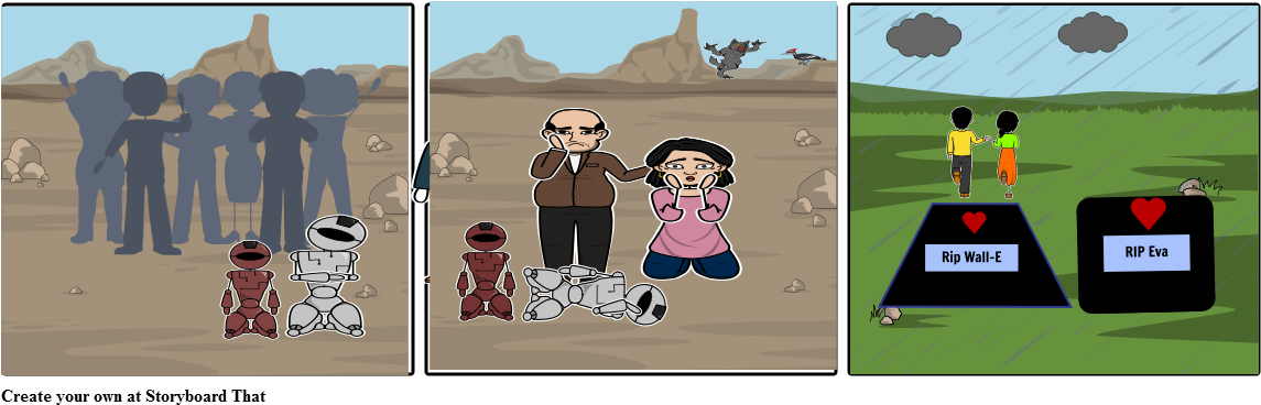 Wall-e Emnding - Cartoon Clipart (1164x385), Png Download