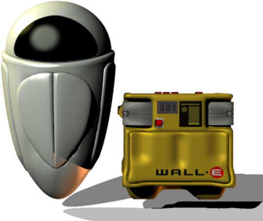 Sleeping Walle - Wall E Eve Sleeping Clipart (600x561), Png Download