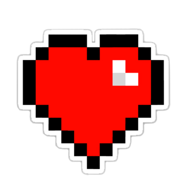 8 Bit Heart Transparent , Png Download - Happy Valentines Day Gamer Clipart (600x600), Png Download