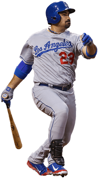 Adrian Gonzalez Bat Model, Adrian Gonzalez Trinity - Adrian Gonzalez Dodgers Png Clipart (414x752), Png Download