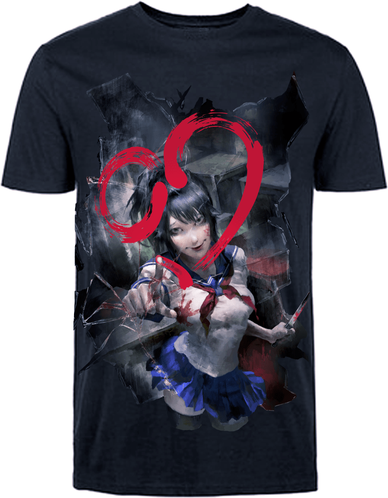 Where Did This Amazing Artwork Come From, You Ask It's - Yandere Simulator T Shirt Clipart (760x974), Png Download