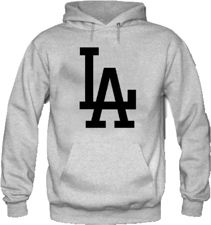 Los Angeles Dodgers Majestic Mlb Hoody Grey Clipart (803x859), Png Download