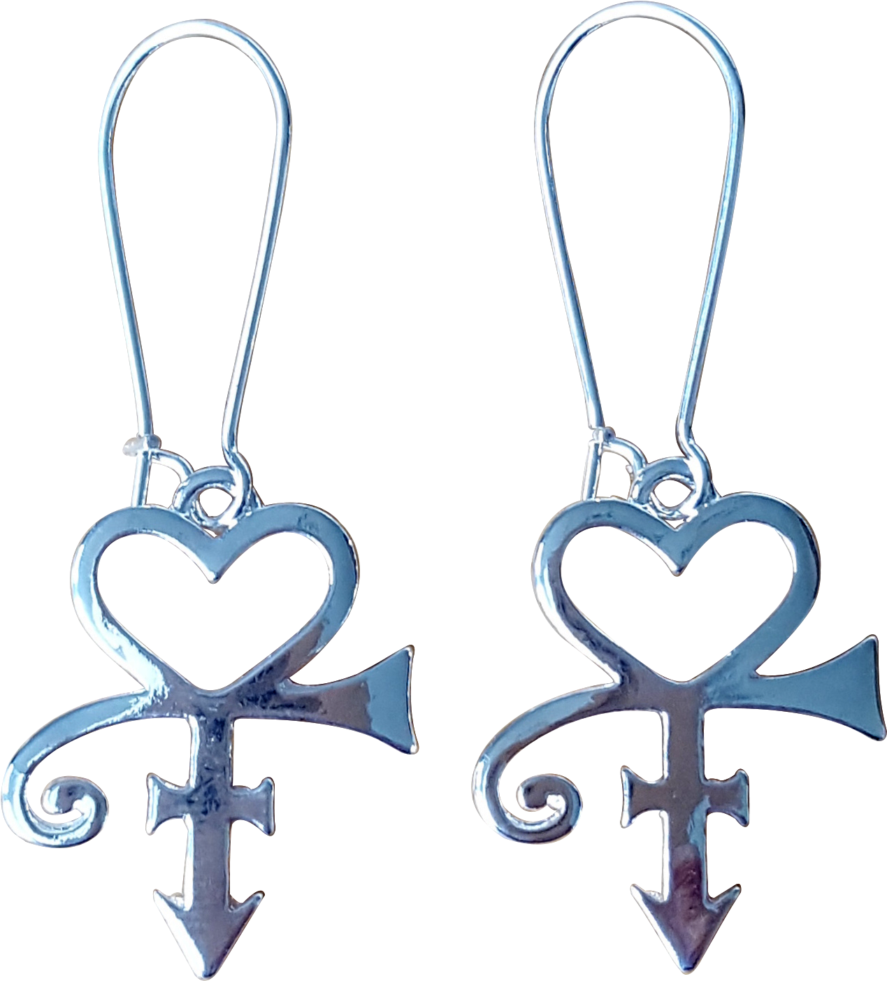Prince Love Symbol Earrings, Very Cute - Earrings Clipart (1269x1403), Png Download