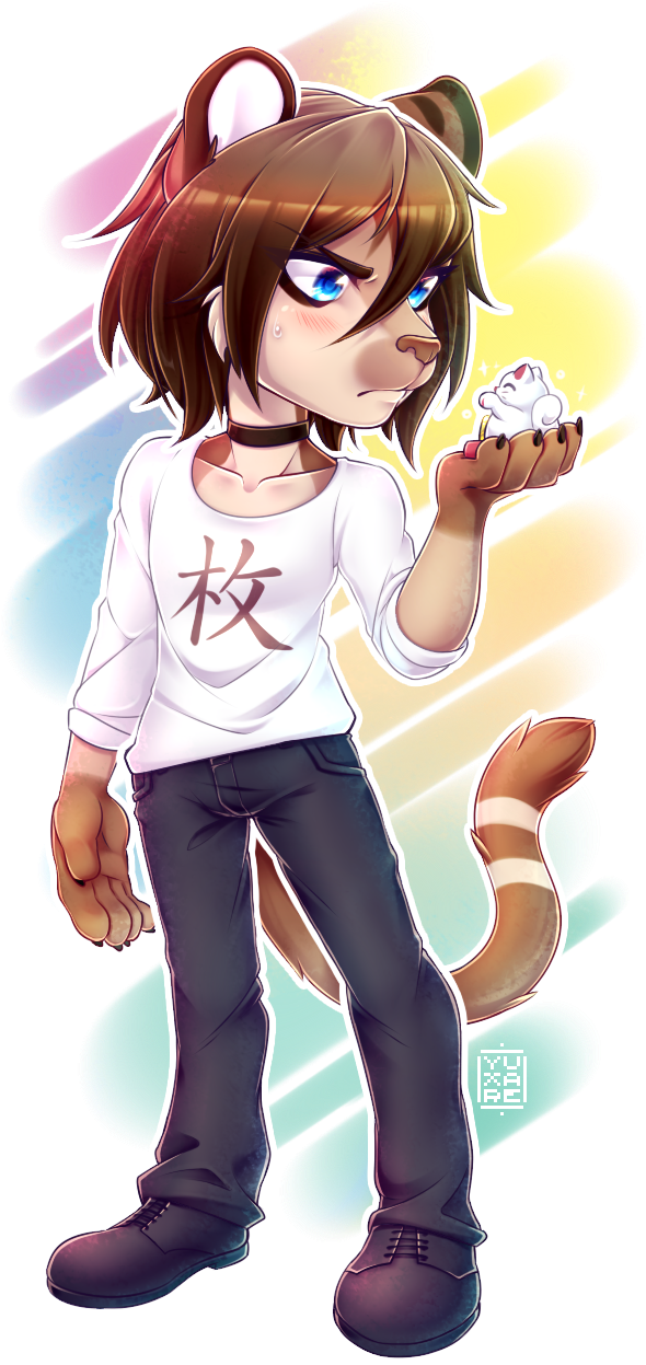 Don't Trust This Neko - Cartoon Clipart (606x1266), Png Download