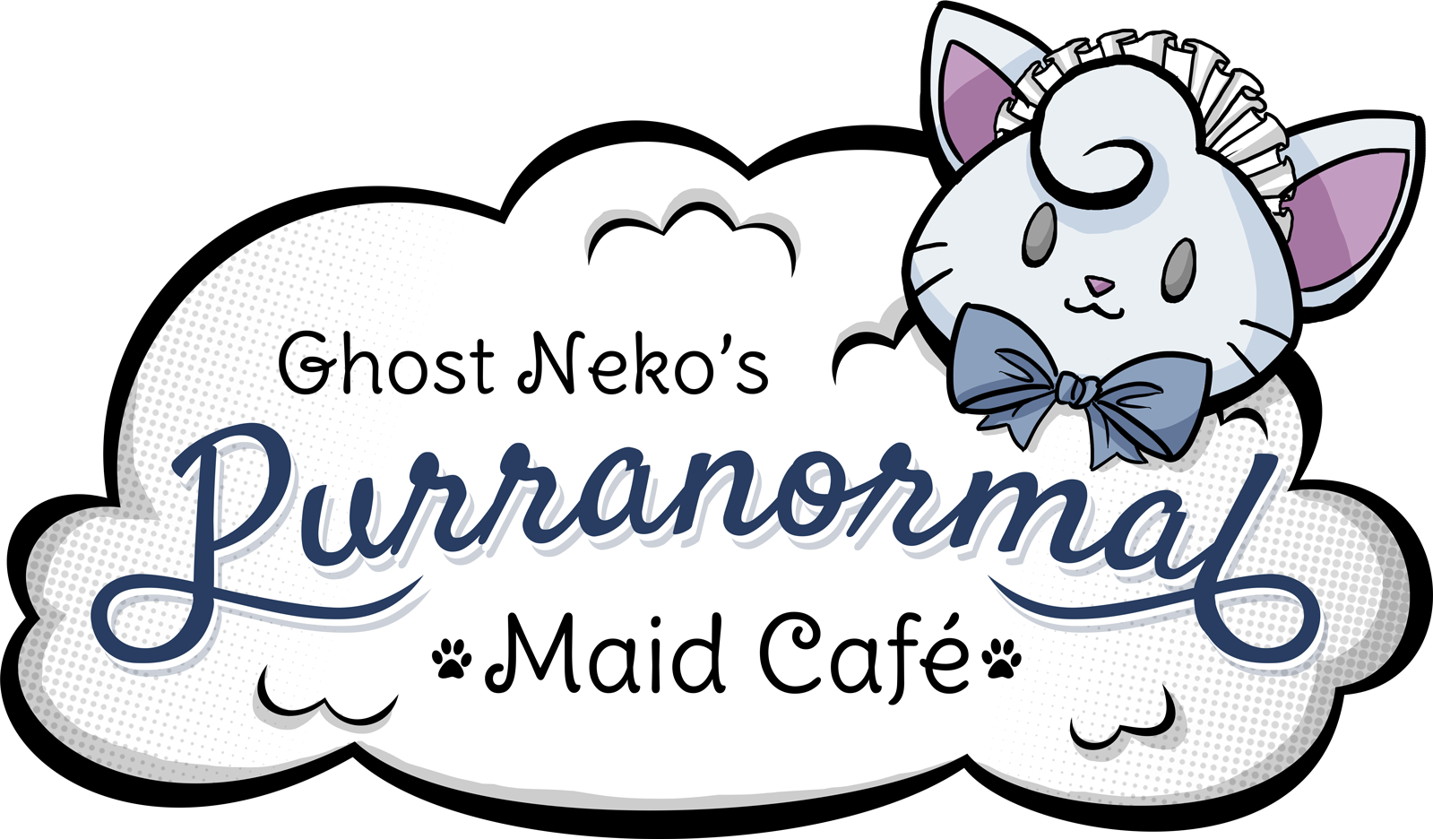 Ghost Neko's Purranormal Maid Café Clipart (1599x936), Png Download