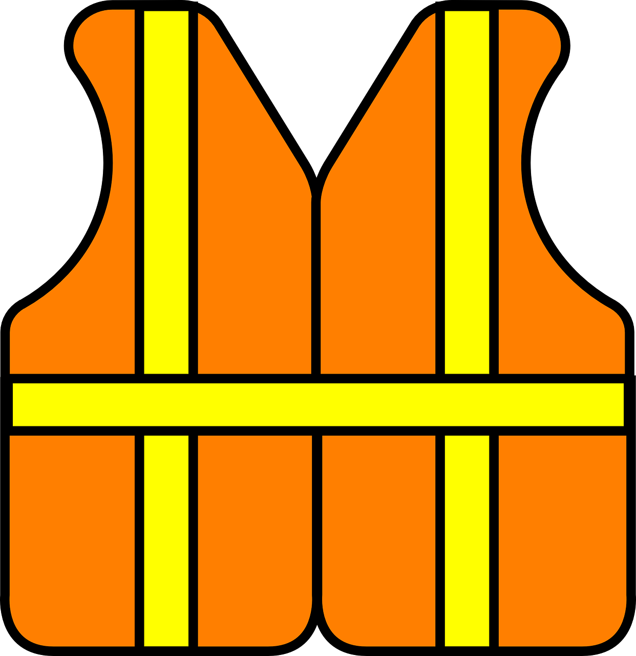 Free Safety Clipart Safety Construction Vest Free Vector - Vest Clip Art - Png Download (1242x1280), Png Download