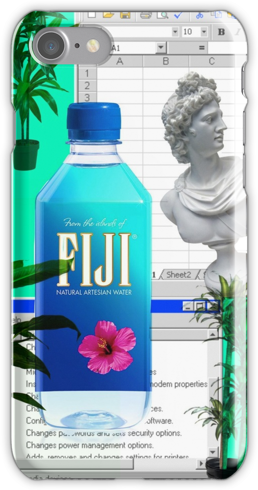 Fiji Water Vaporwave Iphone 7 Snap Case - Fiji Water Iphone Case Clipart (750x1000), Png Download
