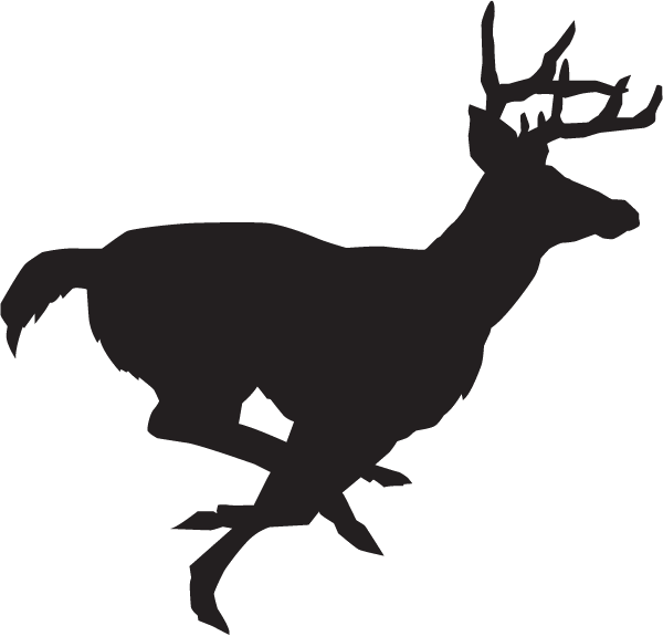 14930 - Running Deer Silhouette Clipart (600x575), Png Download
