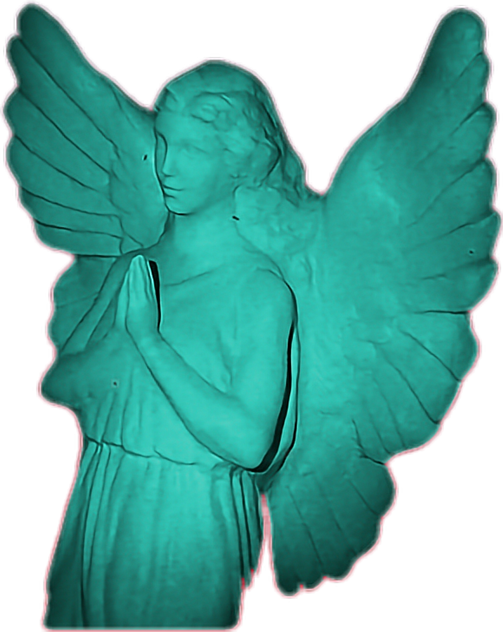 #vaporwave #aesthetic #statue #green - Figurine Clipart (1024x1285), Png Download