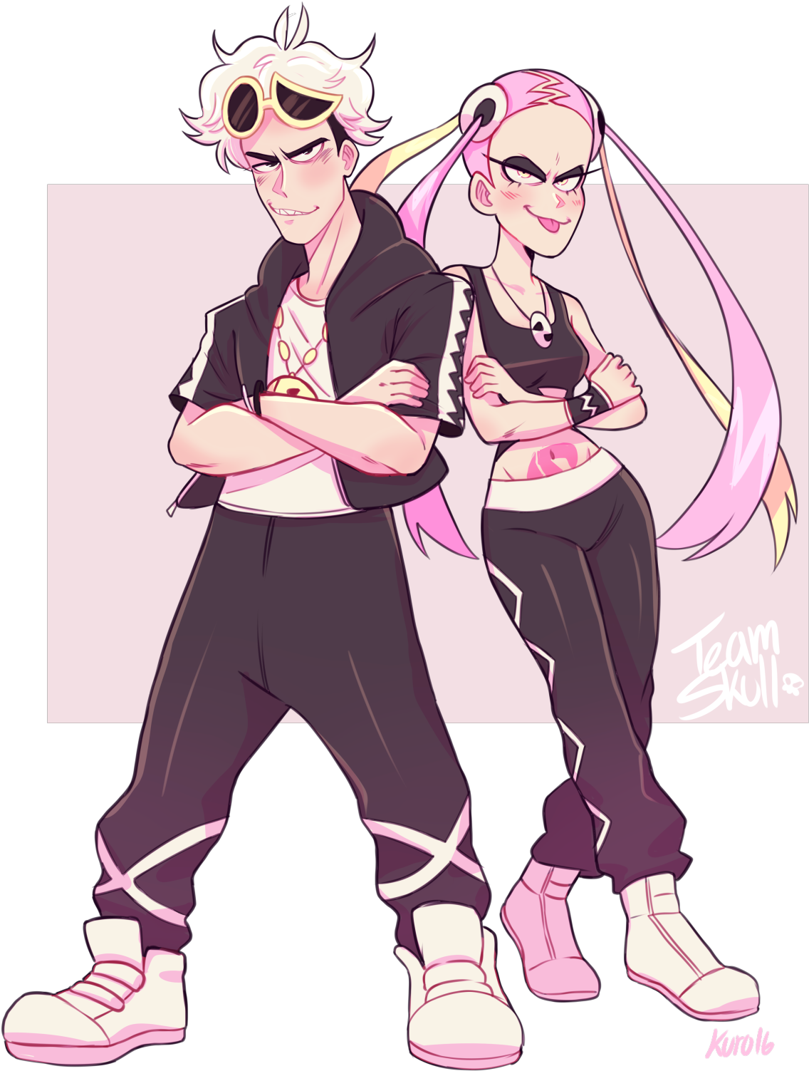 Kurol Pokémon Sun And Moon Pokémon Firered And Leafgreen - Chicken Hat Trainer And Guzma Clipart (1280x1633), Png Download