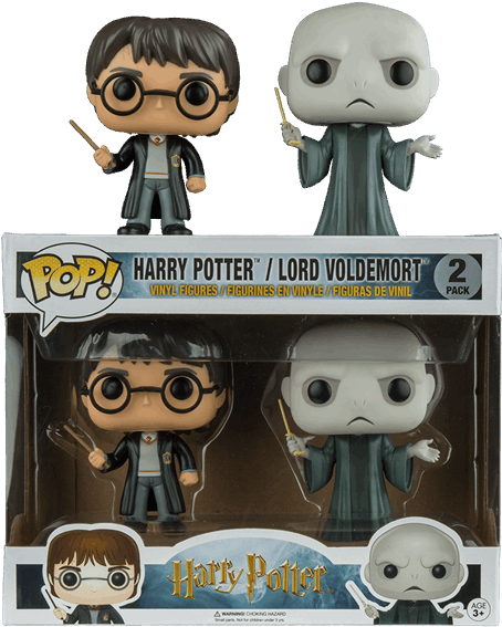 Harry & Voldemort Pop Vinyl Figure 2 Pack - Harry Potter And Voldemort Funko Pop Clipart (600x600), Png Download