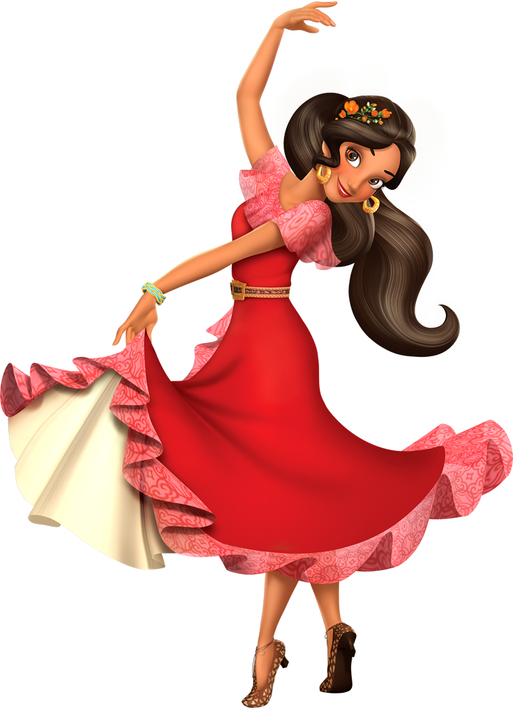 Elena Of Avalor Png - Elena Of Avalor Dancing Clipart (735x1014), Png Download