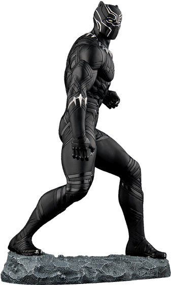 Marvel Captain America Civil War Black Scale - Black Panther 2018 Statue Clipart (600x600), Png Download