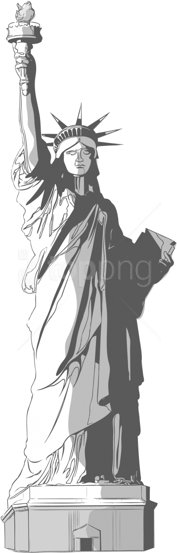 Free Png Download Statue Of Liberty Png Images Background - Statue Of Liberty Clipart No Background Transparent Png (480x1169), Png Download