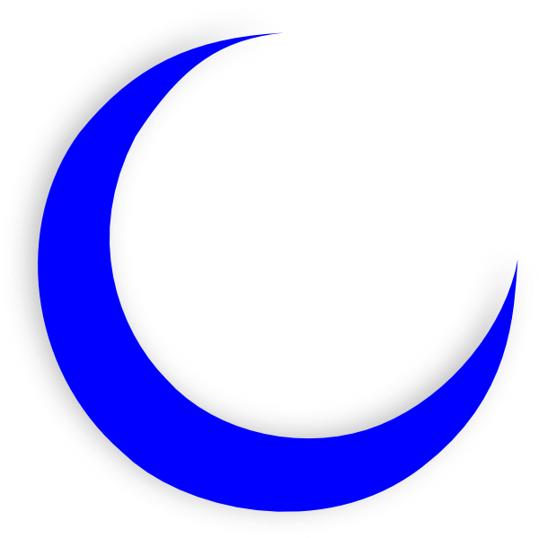 Full Blue Moon Clipart - Blue Crescent Moon Png Transparent Png (600x599), Png Download