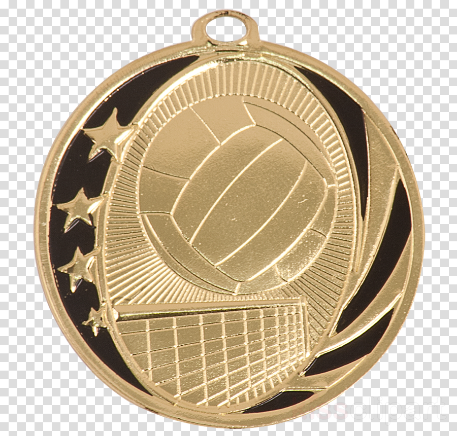 Volleyball Medals Clipart Gold Medal Award - Png Download (900x860), Png Download