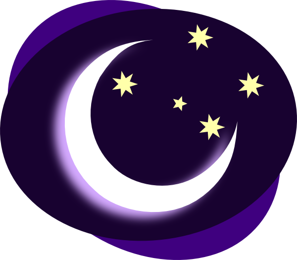 Blue Moon And Star Clipart - Moon Clipart - Png Download (600x525), Png Download