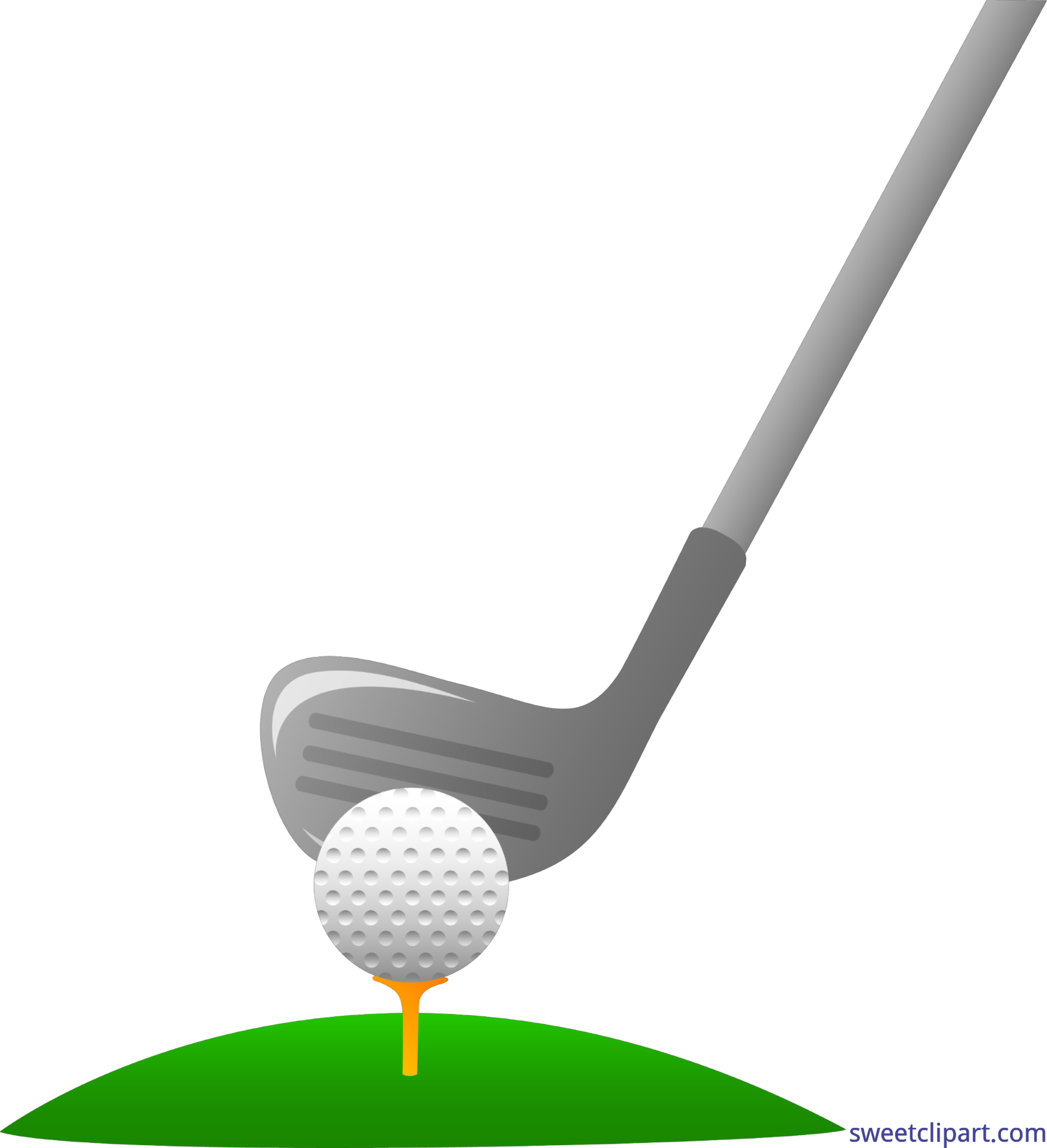 Club Clipart Golf Equipment - Clip Art Golf Club And Ball - Png Download (3195x3504), Png Download