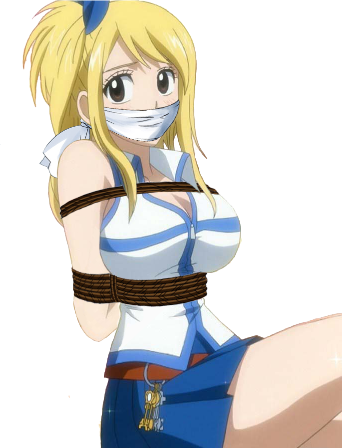 Lucy Heartfilia Tied Up And Gagged By Songokussjsannin8000 Clipart (685x898), Png Download