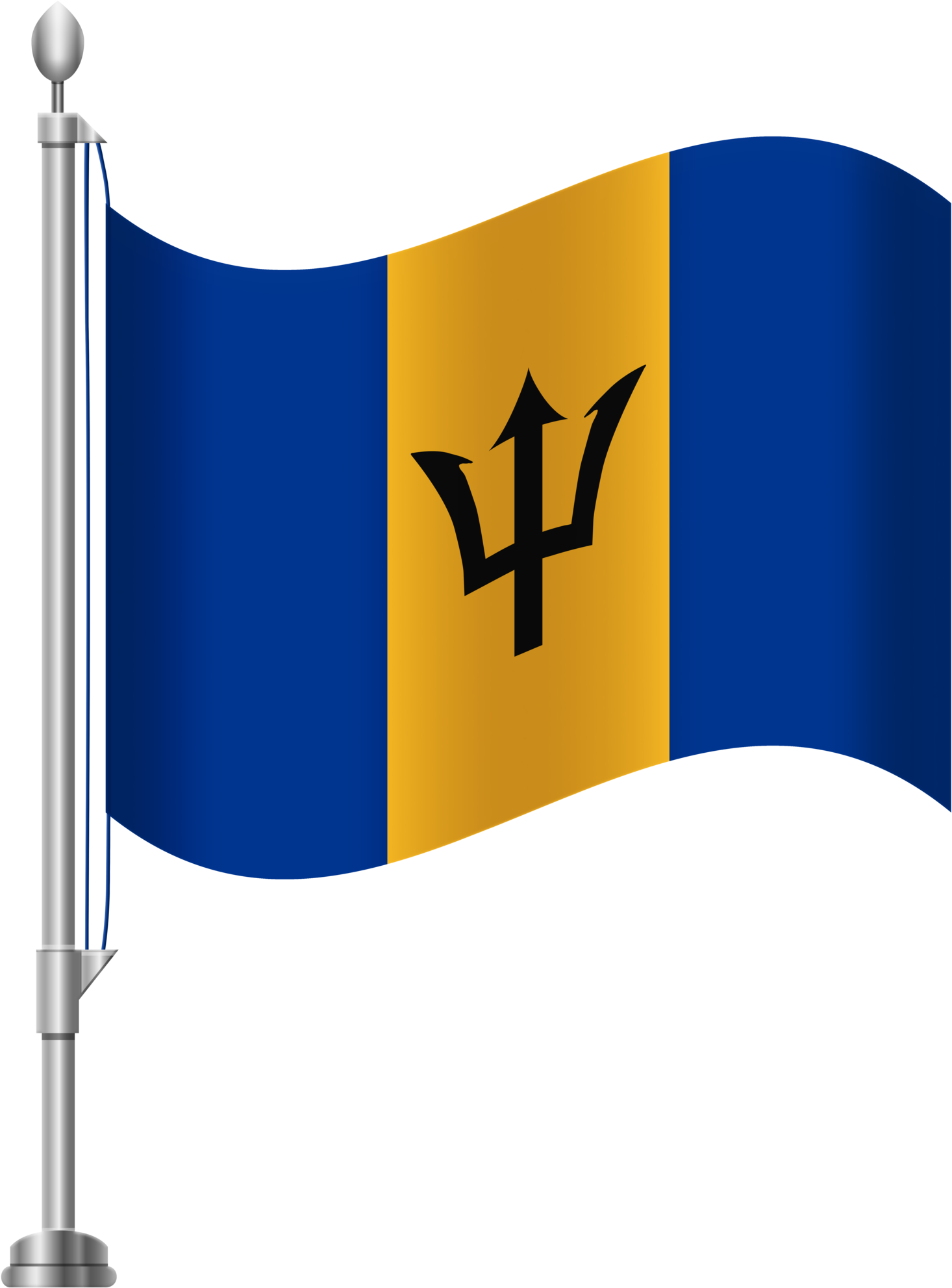 Clip Art Barbados Flag - Png Download (1535x2000), Png Download