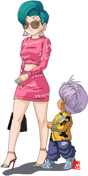 Bulma Briefs And Trunka Briefs - Bulma Brief Dragon Ball Clipart (449x750), Png Download