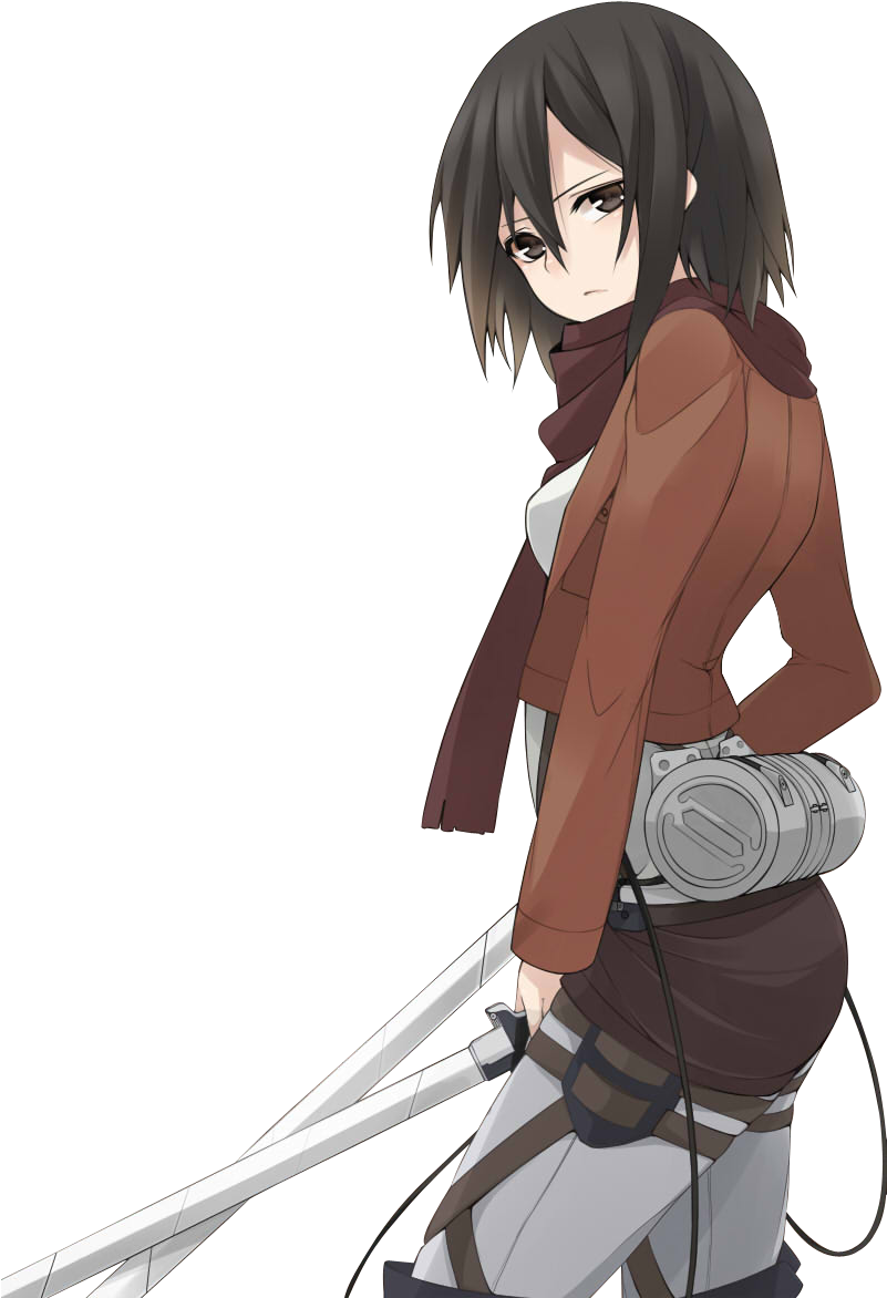 Mikasa Ackerman Is One Of The Worlds Famous Anime Character - Mikasa No Background Clipart (800x1200), Png Download