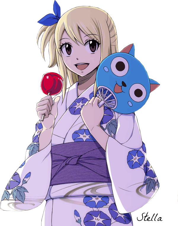 Resultado De Imagen De Imagenes De Lucy Heartfilia - Fairy Tail Lucy Kimono Clipart (640x762), Png Download