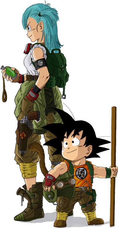 Goku N Bulma - Dragon Ball Bulma Military Clipart (435x750), Png Download