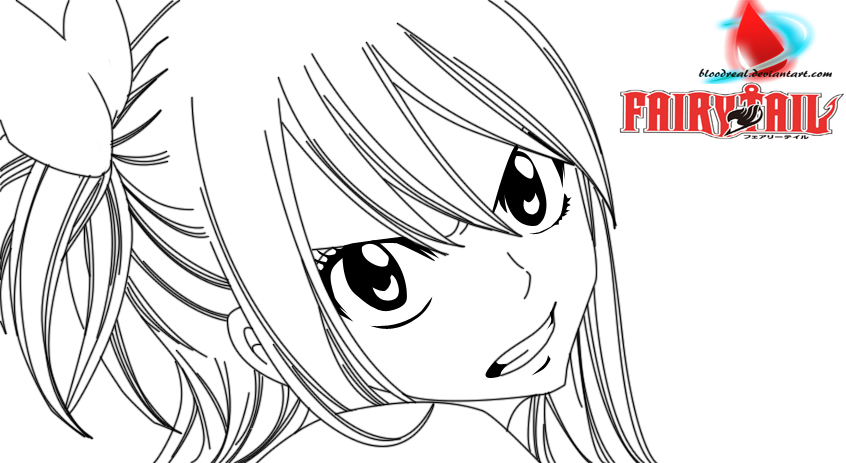 Lucy Heartfilia Lineart By Advance - Lucy Heartfilia Drawing Art Clipart (846x463), Png Download