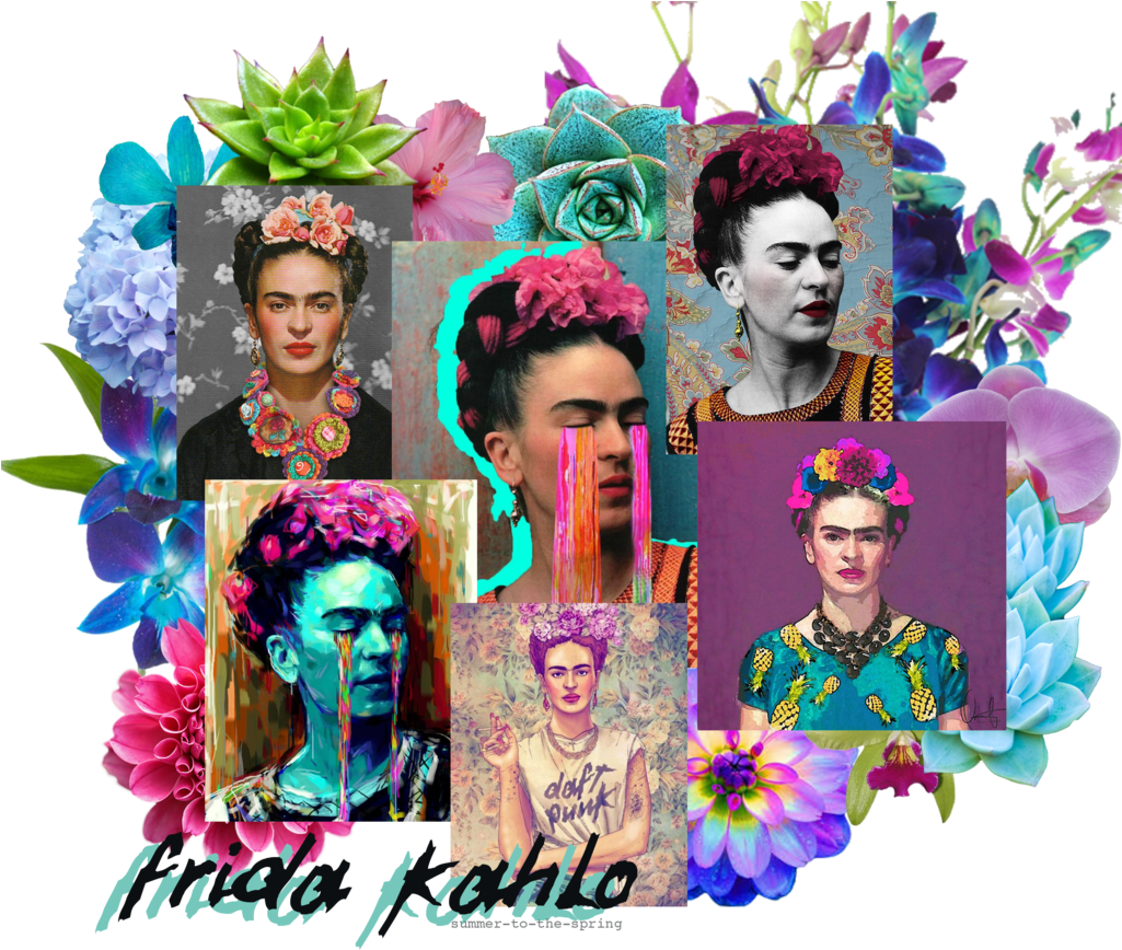 Frida Kahlo Collage Png Clipart (1024x885), Png Download