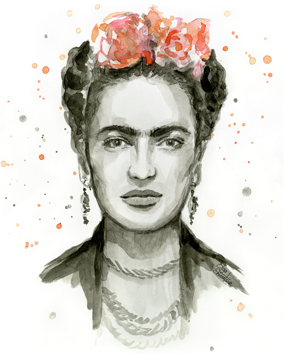 Click And Drag To Re-position The Image, If Desired - Frida Kahlo Portrait T Shirt Clipart (583x700), Png Download