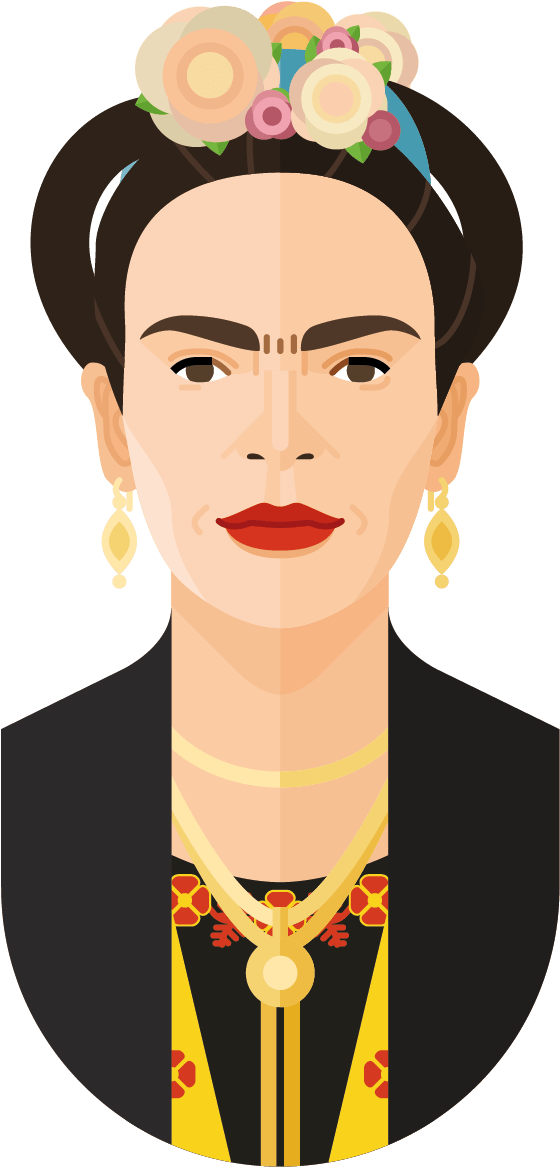 Frida Kahlo Poster - Illustration Clipart (1191x1684), Png Download