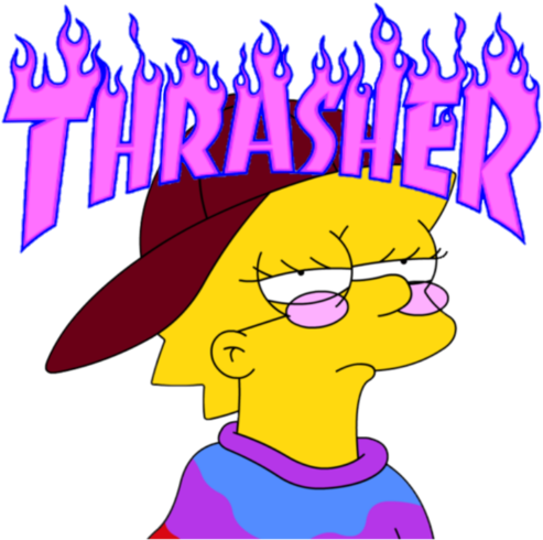 Thrasher Flame Logo Png Clipart (500x667), Png Download