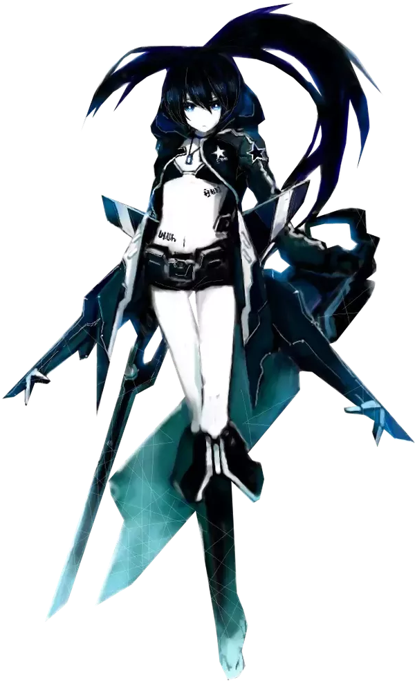 Anime Characters Png - Black Rock Shooter Png Clipart (602x1000), Png Download