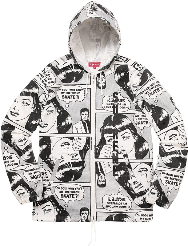 Supreme X Thrasher Hooded Boyfriend Clipart (611x799), Png Download
