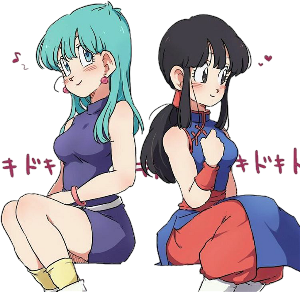 #freetoedit #dbz #bulma #chichi - Kid Chichi And Kid Bulma Clipart (1024x1024), Png Download