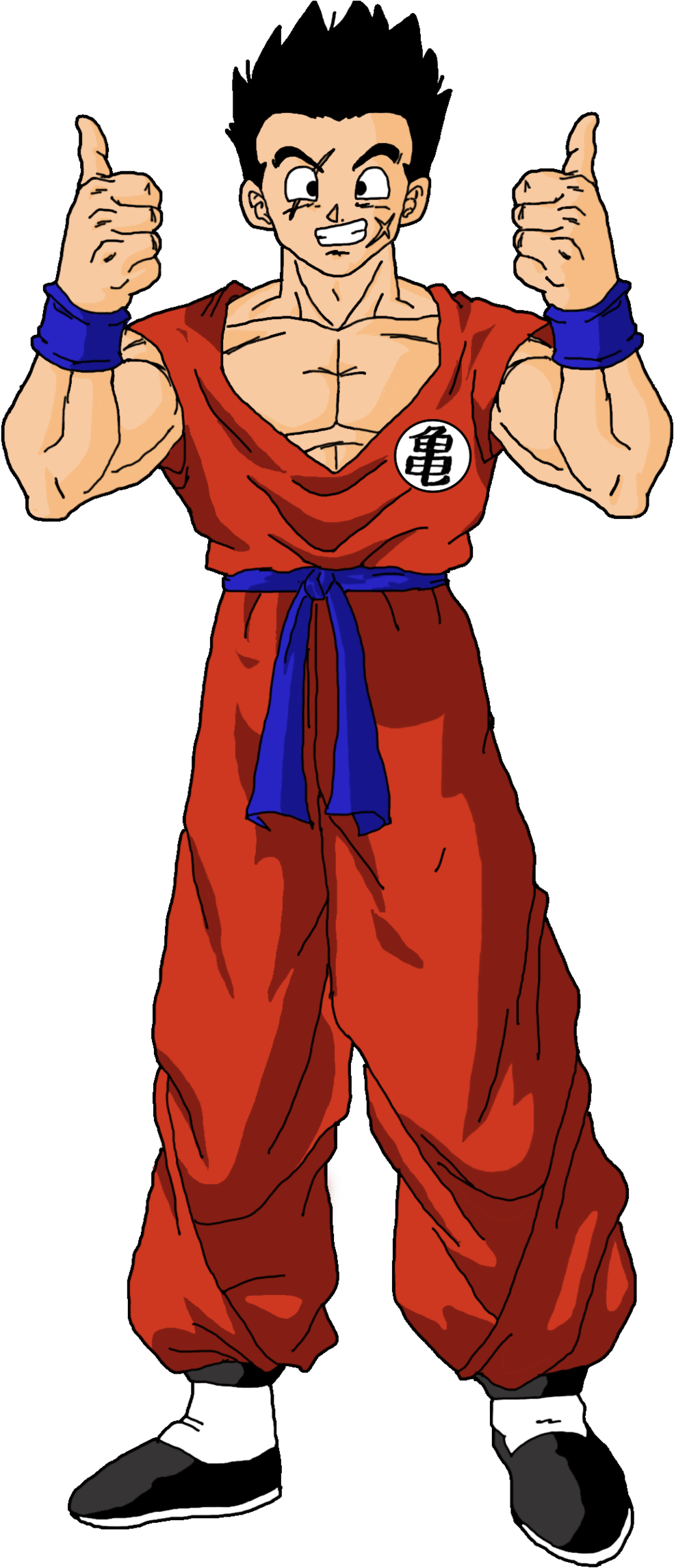622kib, 1024x2305, Yamcha Clipart (985x2290), Png Download