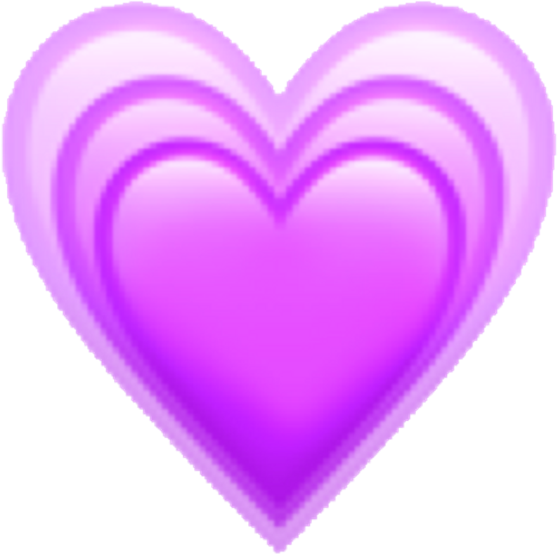 #kawaii #cute #purple #emoji #heart #art #aesthetic - Aesthetic Emoji Heart Png Clipart (1024x969), Png Download