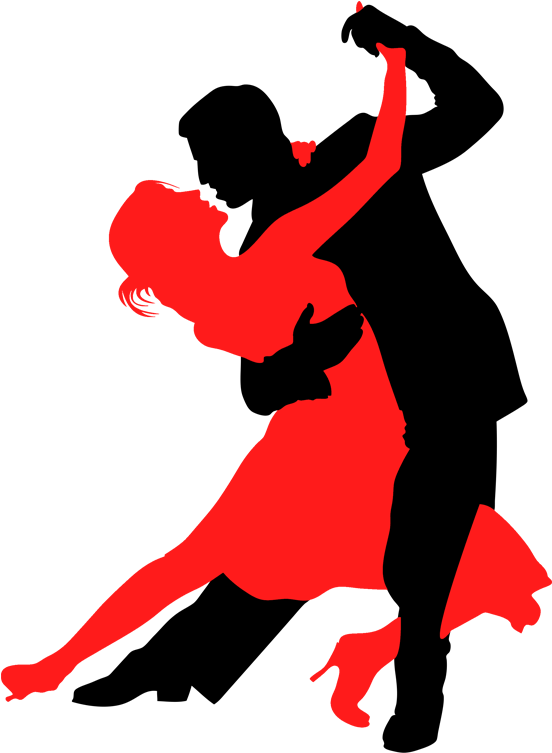 First Dance Song - Ballroom Dancing Silhouette Clipart (552x753), Png Download
