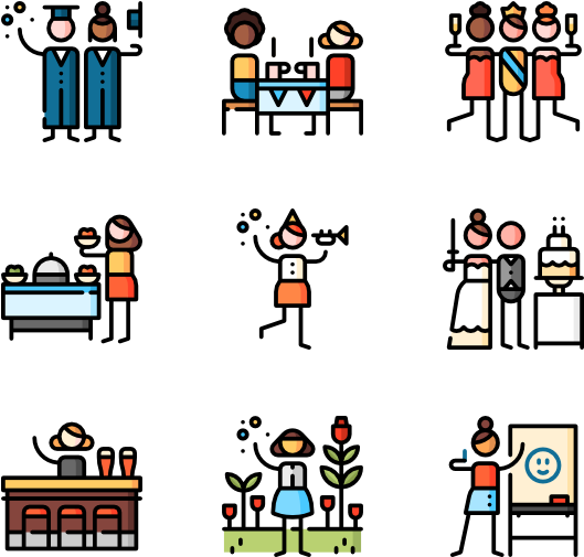 Party And Celebration - Cartoon Clipart (600x564), Png Download