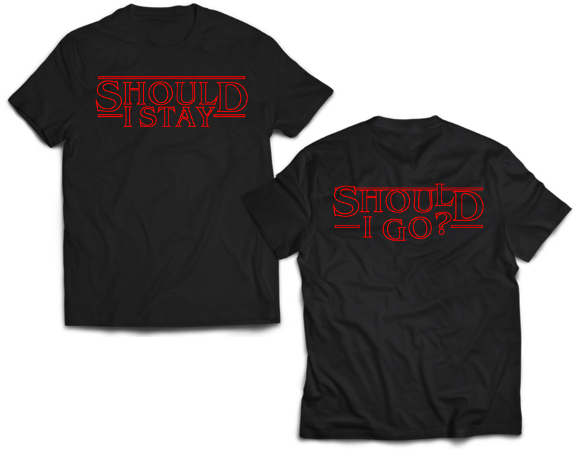 Stranger Things Stay Or Go Ver - Wftda Official Shirt Clipart (841x670), Png Download