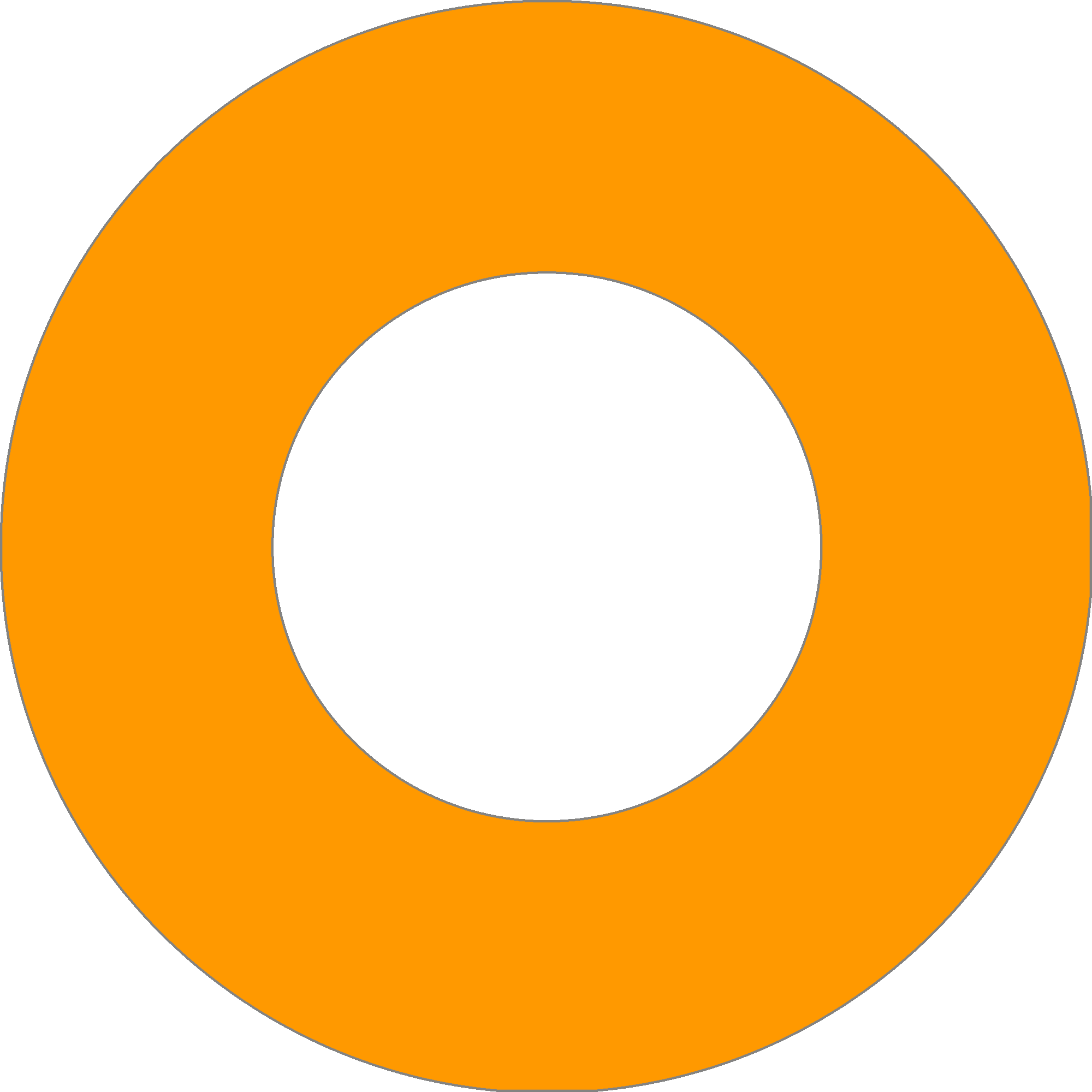 Orange Circle - Isola Di San Michele Clipart (2000x2000), Png Download