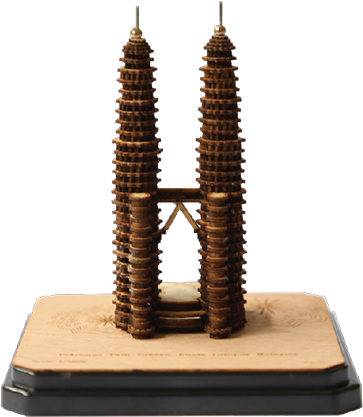 Mini 3-d Miniatures - Petronas Twin Tower Miniature Clipart (600x600), Png Download