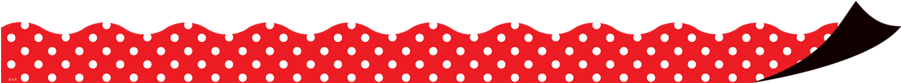 Red Polka Dots Magnetic Borders Alternate Image A - Polka Dot Red Magnetic Border Clipart (900x900), Png Download