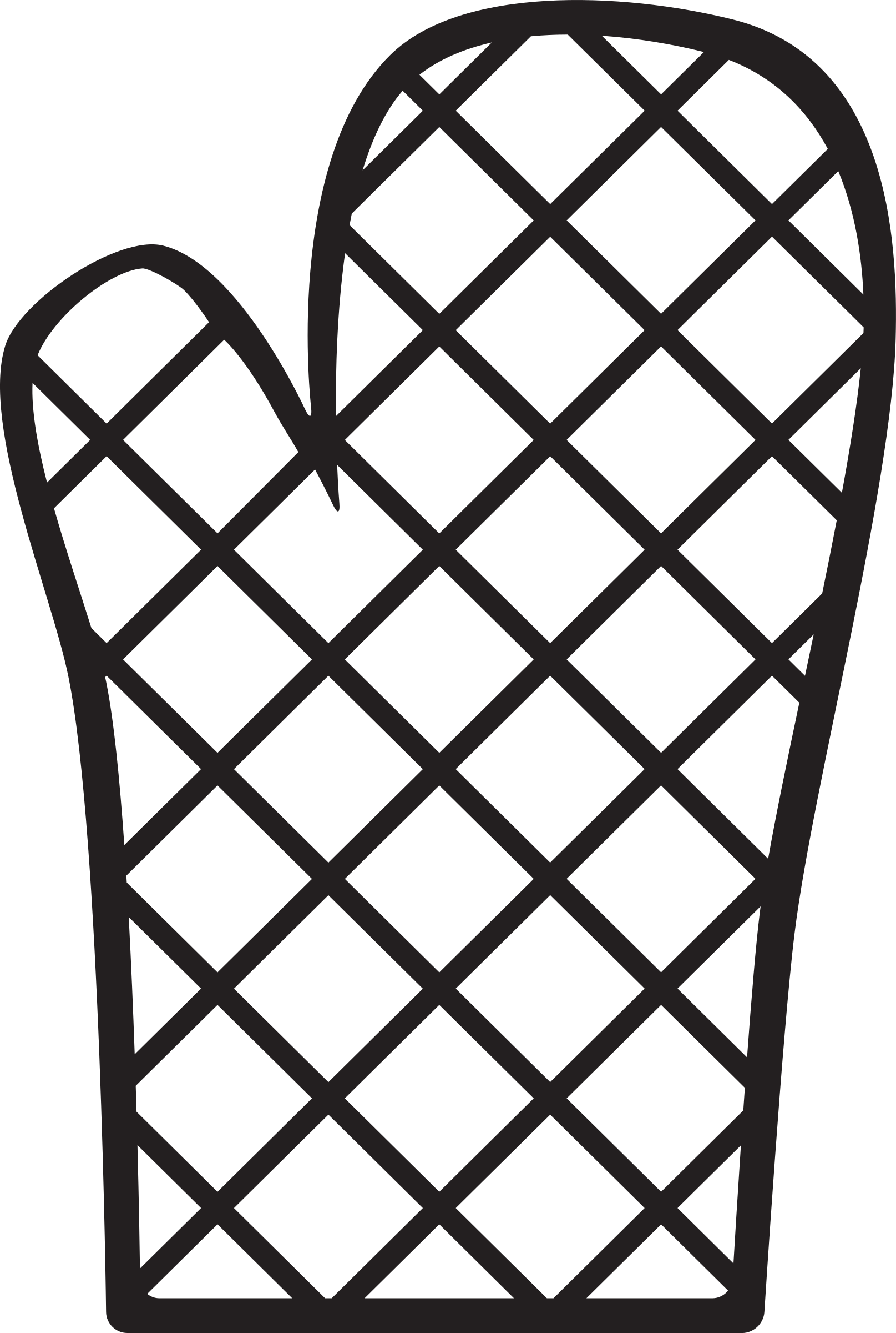 Big Image - Oven Mitt Clipart Black And White - Png Download (1615x2400), Png Download