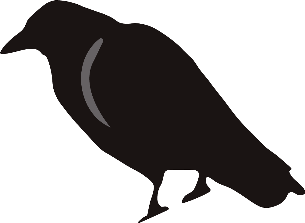 Tombstone Clipart Crow - Crow Clip Art - Png Download (1000x1000), Png Download
